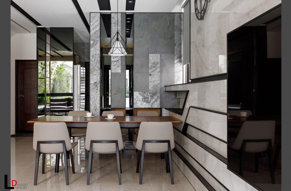 厨房瓷砖装修效果图现代摩登暖心住宅现代简约餐厅设计图片赏析