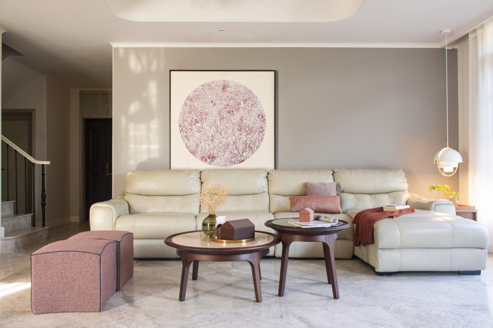 客厅沙发装修效果图温润阳光的暖阁现代简约客厅设计图片赏析