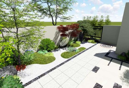 61-80m²别墅豪宅日式装修图片功能区装修效果图杭州富力西溪悦墅私家花园设计