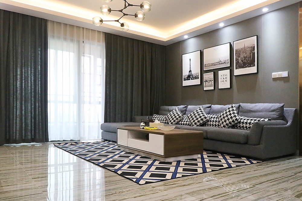客厅沙发3装修效果图混搭※北欧、极简、简欧混搭出的潮流混搭客厅设计图片赏析