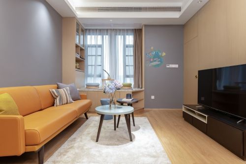 客厅沙发装修效果图第二步：请为图片添加描述200m²以上二居北欧风家装装修案例效果图