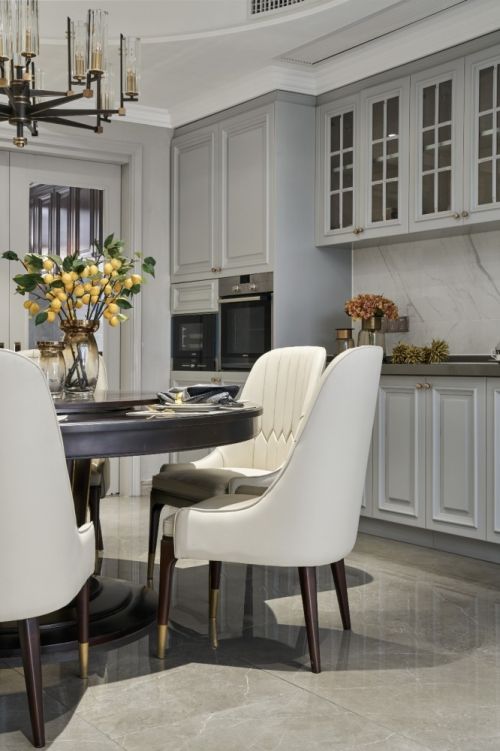 厨房3装修效果图气质灰+蓝融合美式与现代的优雅
