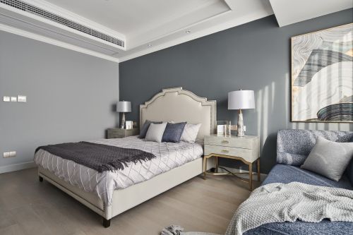 卧室床头柜3装修效果图气质灰+蓝融合美式与现代的优雅