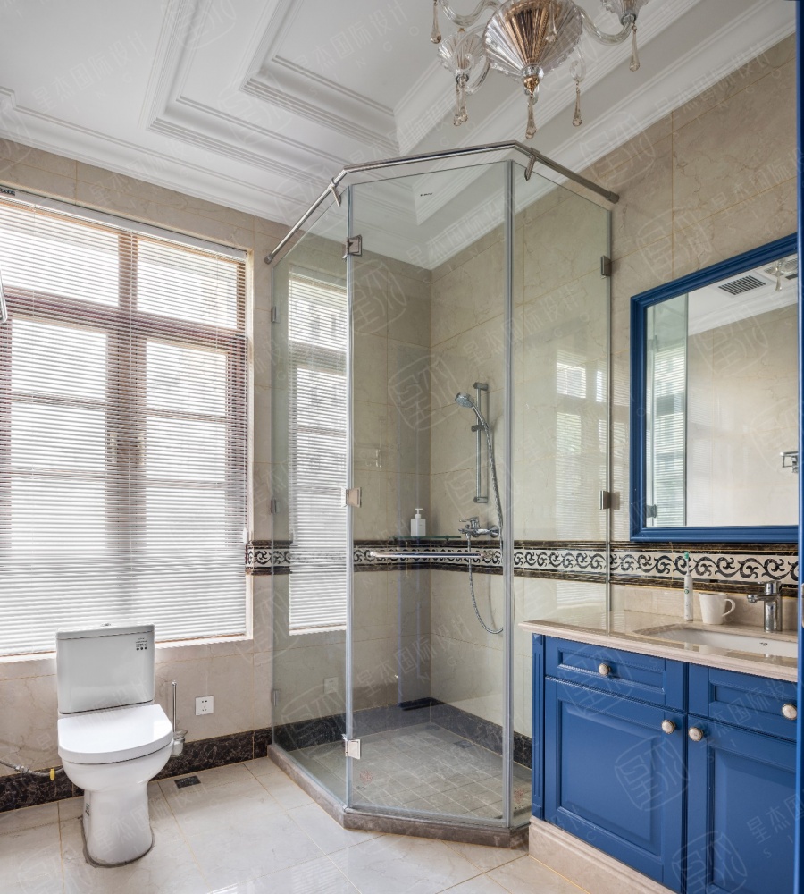 绿城蓝庭法式古典别墅设计卫生间马桶5图欧式豪华卫生间设计图片赏析