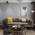 90平米现代简约—沙发背景墙图片