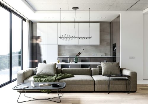 客厅装修效果图自然而精致的美121-150m²三居现代简约家装装修案例效果图