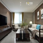 90平米中式现代—客厅图片