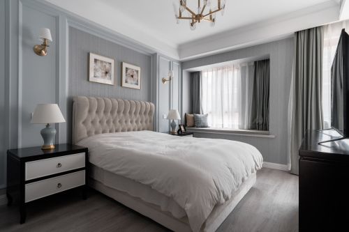 美式经典230㎡别墅豪宅卧室2023装潢设计效果图