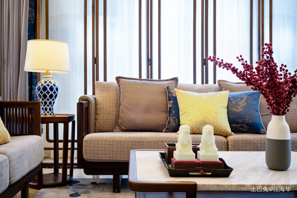 新中式别墅软装设计新中式客厅设计图片赏析