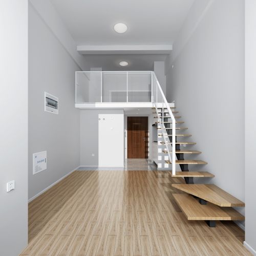 装修效果图Lloft精装交房60m²以下复式现代简约家装装修案例效果图