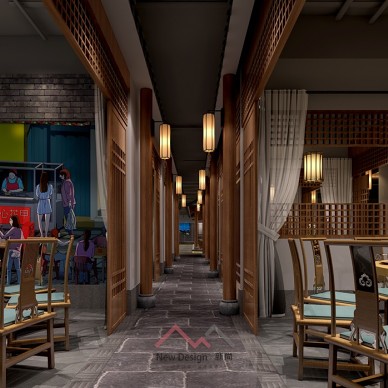 长沙复古中式餐饮空间设计，长沙新尚设计_3733007