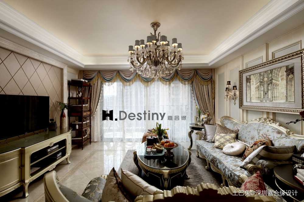 混搭欧式下的低调奢华诠释其他客厅设计图片赏析