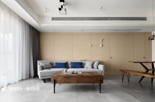 现代简约181㎡三居客厅装修设计效果图