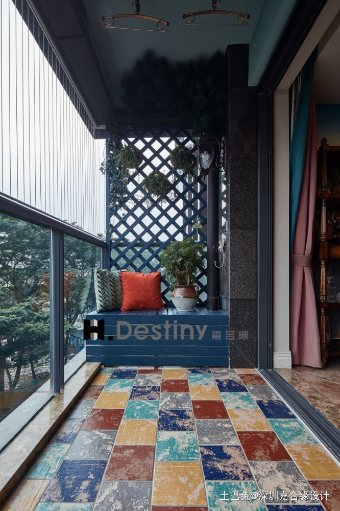 中洲花园美式阳台设计图片赏析