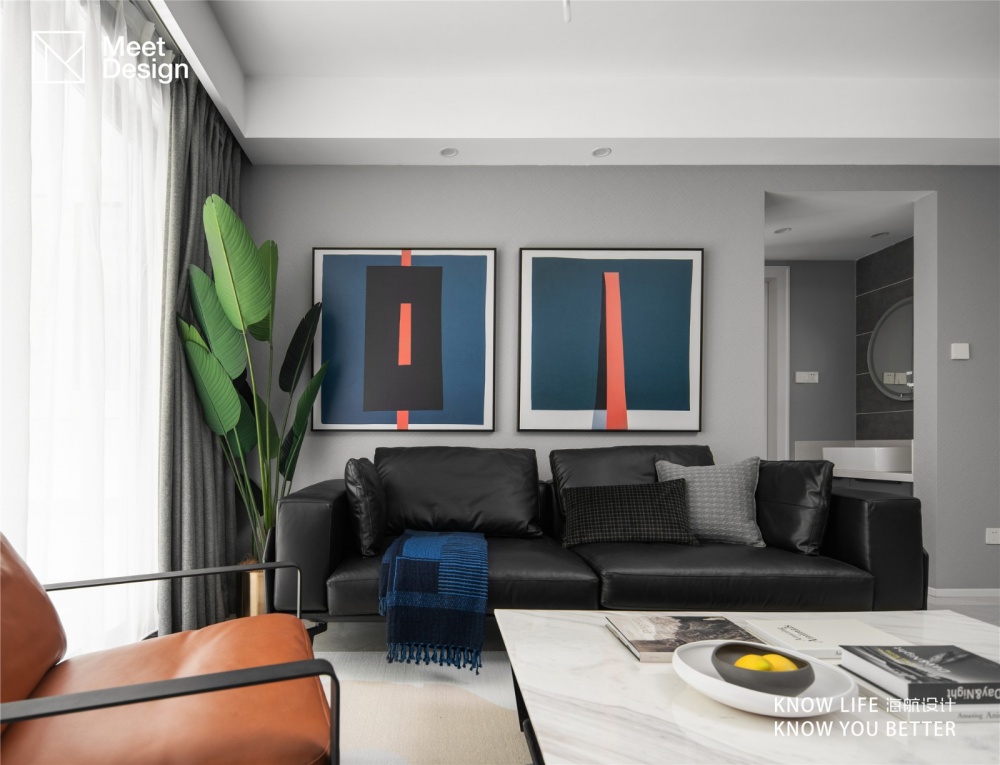 客厅沙发1装修效果图复式小楼，半色空间，现代简约百现代简约客厅设计图片赏析
