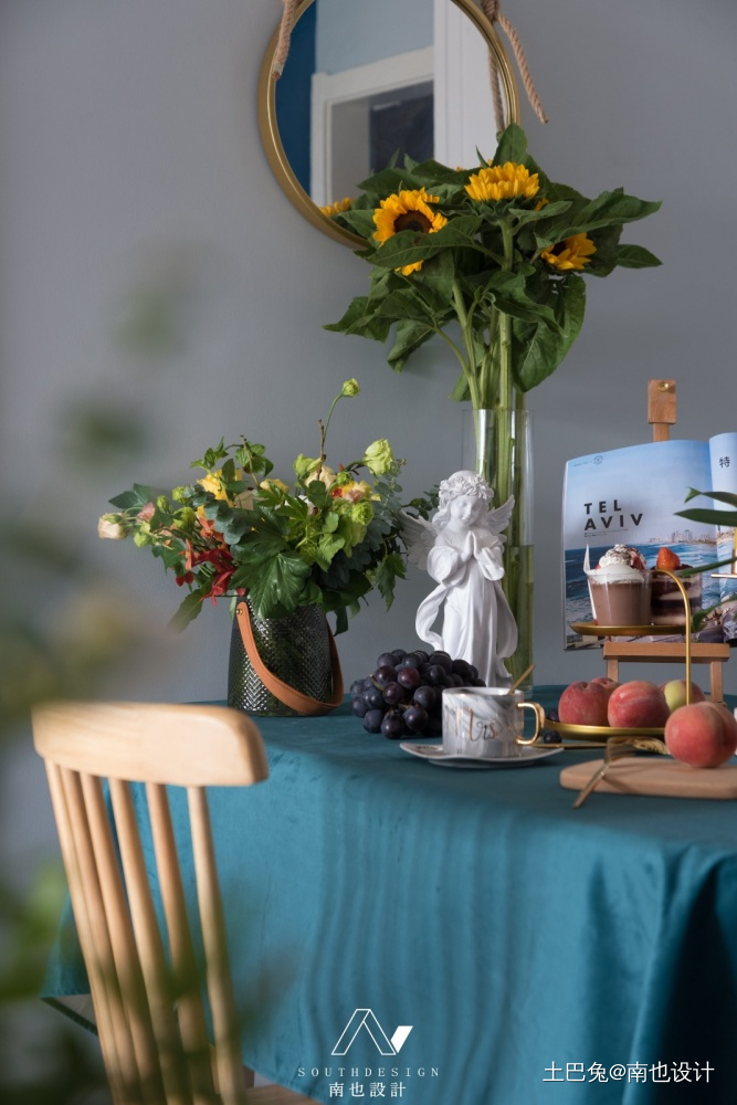 《同桌的你》用梵高的配色给全屋西晒降温北欧风餐厅设计图片赏析