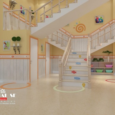 佰色幼儿园设计幼儿园装修早教中心室内设计_3752483