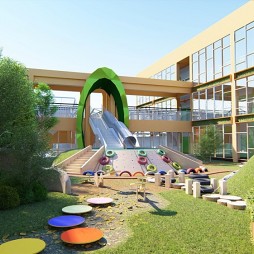 佰色幼儿园设计大型淘气堡设计幼儿园装修_3752509