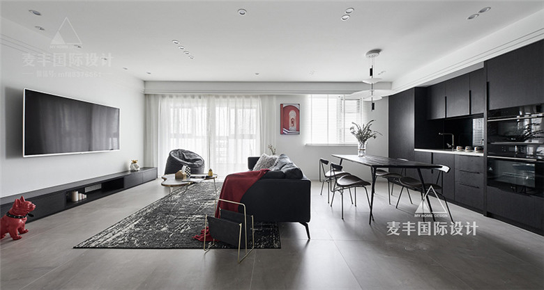 客厅窗帘装修效果图现代华元欢乐城现代简约客厅设计图片赏析
