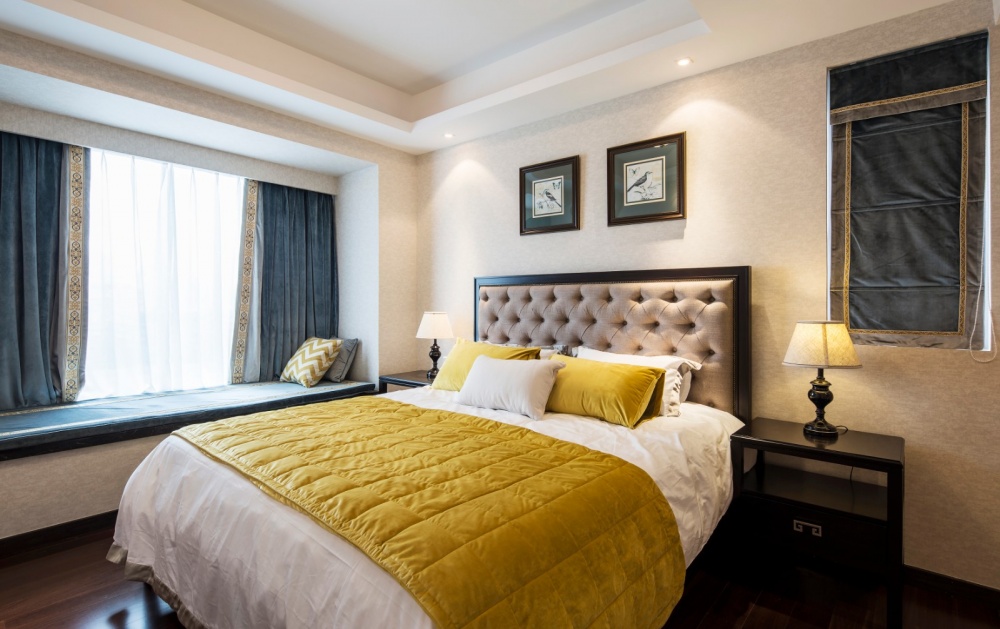 卧室窗帘装修效果图现代美式风格让家的烟火气息酝酿其他卧室设计图片赏析