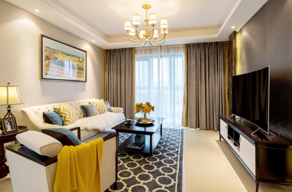 客厅窗帘装修效果图现代美式风格让家的烟火气息酝酿其他客厅设计图片赏析