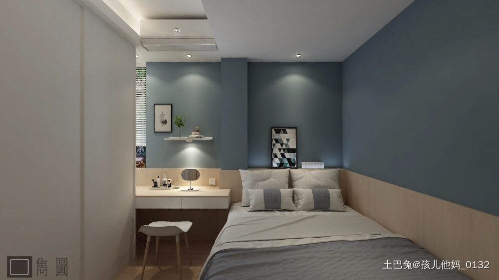 广州百灵路45平方改造项目现代简约卧室设计图片赏析