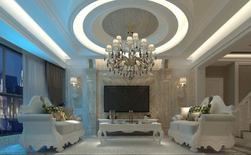 客厅装修效果图金泉国际36栋201-500m²复式欧式豪华家装装修案例效果图