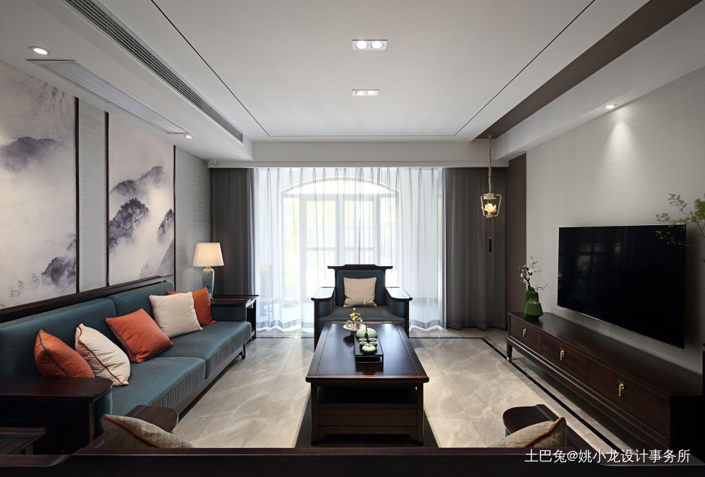 法兰谷新中式新中式客厅设计图片赏析