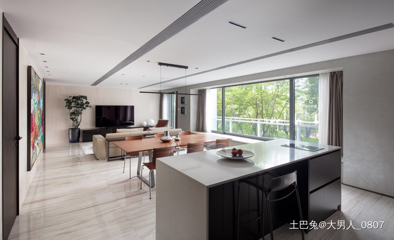 新中式实景大平层充满仪式感的生活空间新中式客厅设计图片赏析