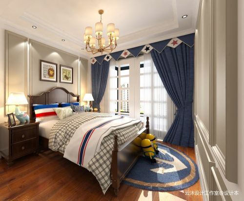 卧室窗帘1装修效果图安徽美式风格