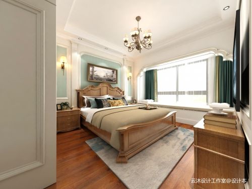 卧室窗帘2装修效果图安徽美式风格