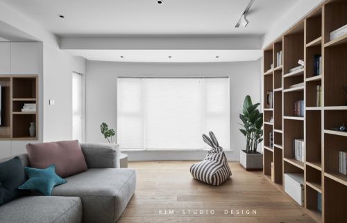 三居日式110㎡客厅2023装修设计效果图