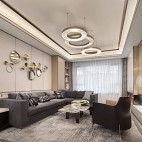 北京京投公园悦府样板房设计E户型——客厅图片