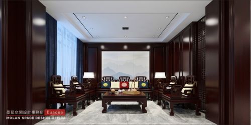 客厅装修效果图雅致MOLANDesign121-150m²一居中式现代家装装修案例效果图