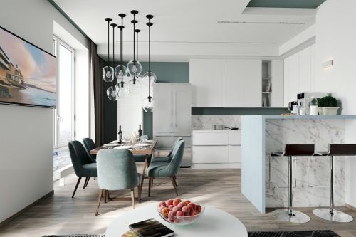 厨房木地板16装修效果图北欧餐厅设计方案分享素材