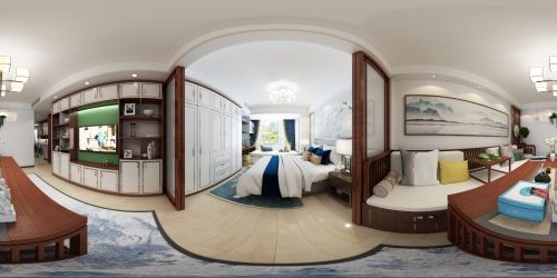 客厅装修效果图小空间大作为60m²以下二居新中式家装装修案例效果图