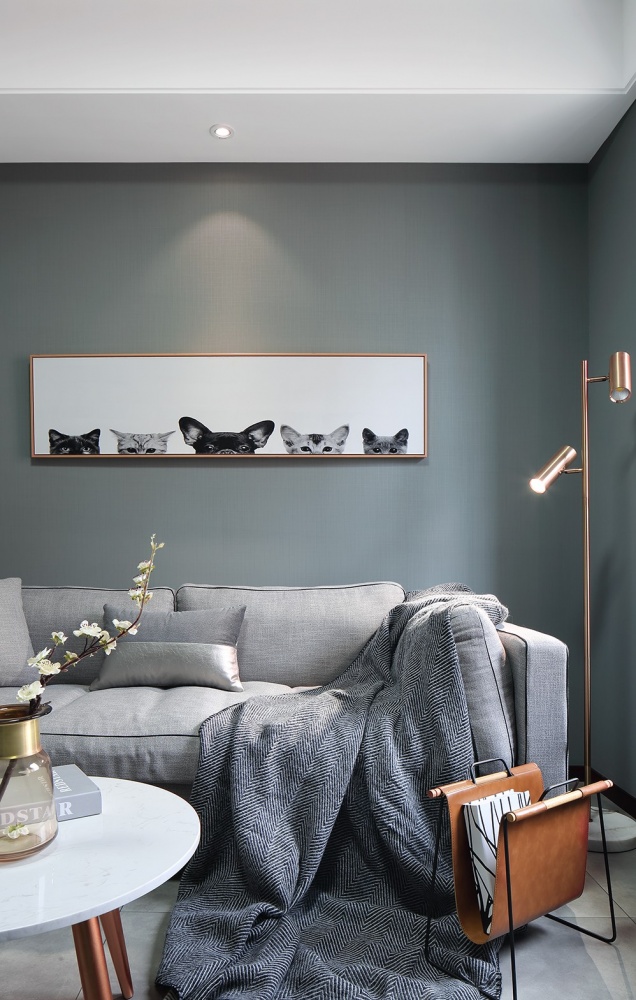 客厅沙发装修效果图嘉荷寓空间设计|极致东方现代简约客厅设计图片赏析