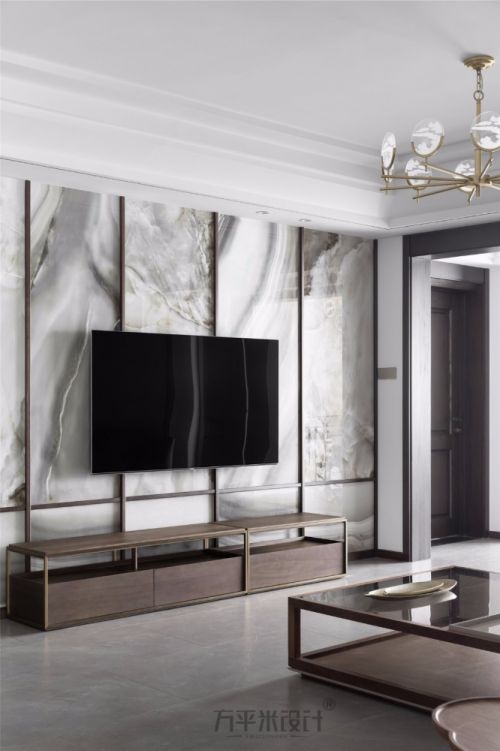 客厅电视背景墙2装修效果图止观方平米设计