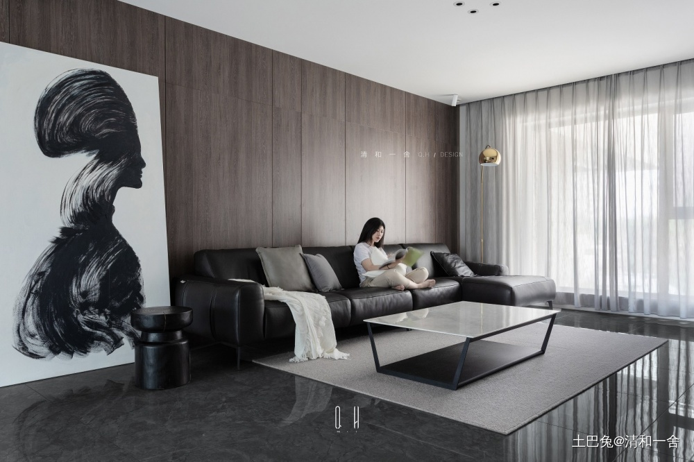 [清和实景]平衡·空间的构想现代简约客厅设计图片赏析