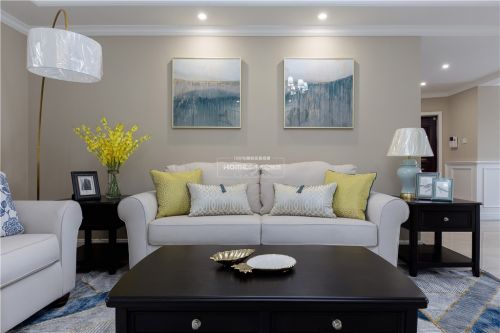 客厅窗帘1装修效果图简约美式风，客厅设计有亮点