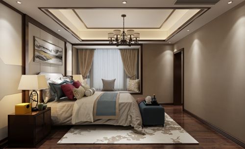 卧室窗帘2装修效果图吉首溶江小区新中式全案整装设计