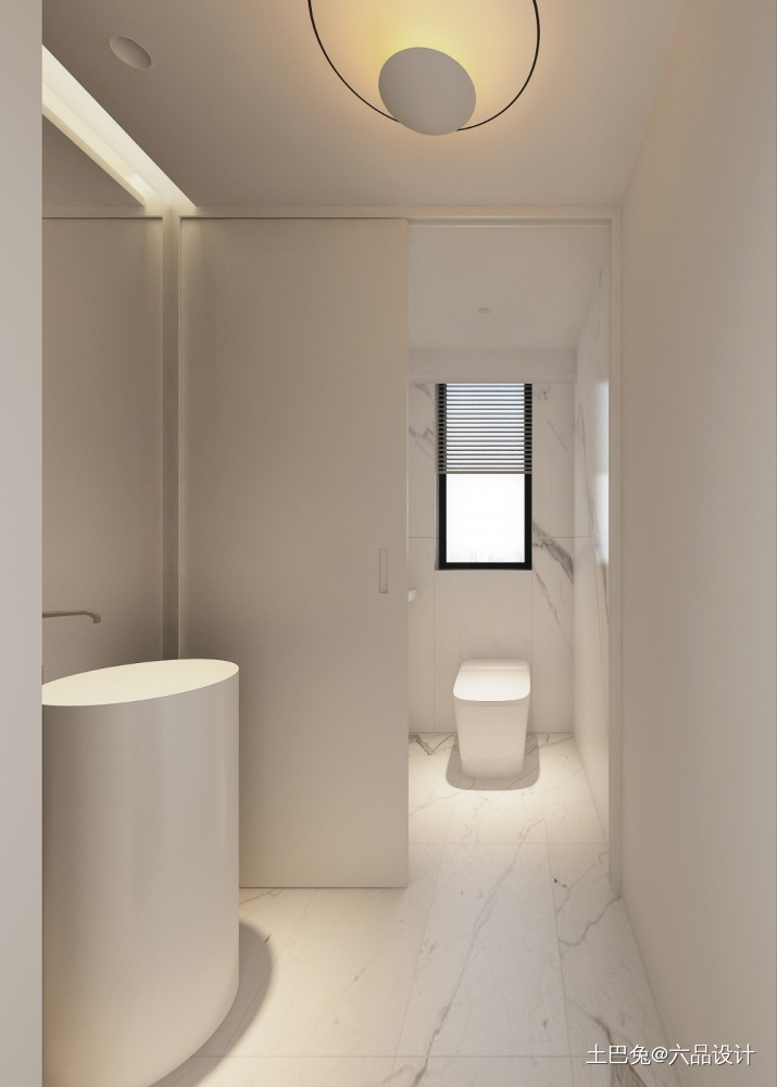 用白色玩出时尚感住宅空间现代简约卫生间设计图片赏析