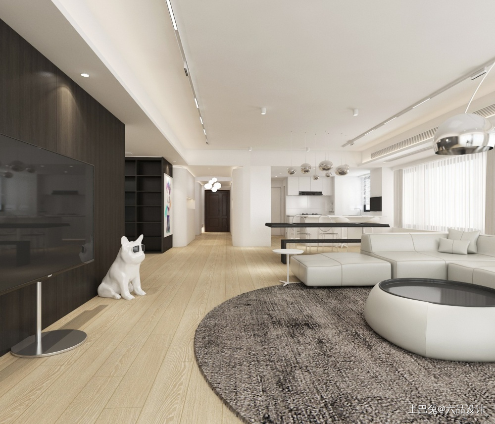 用白色玩出时尚感住宅空间现代简约客厅设计图片赏析