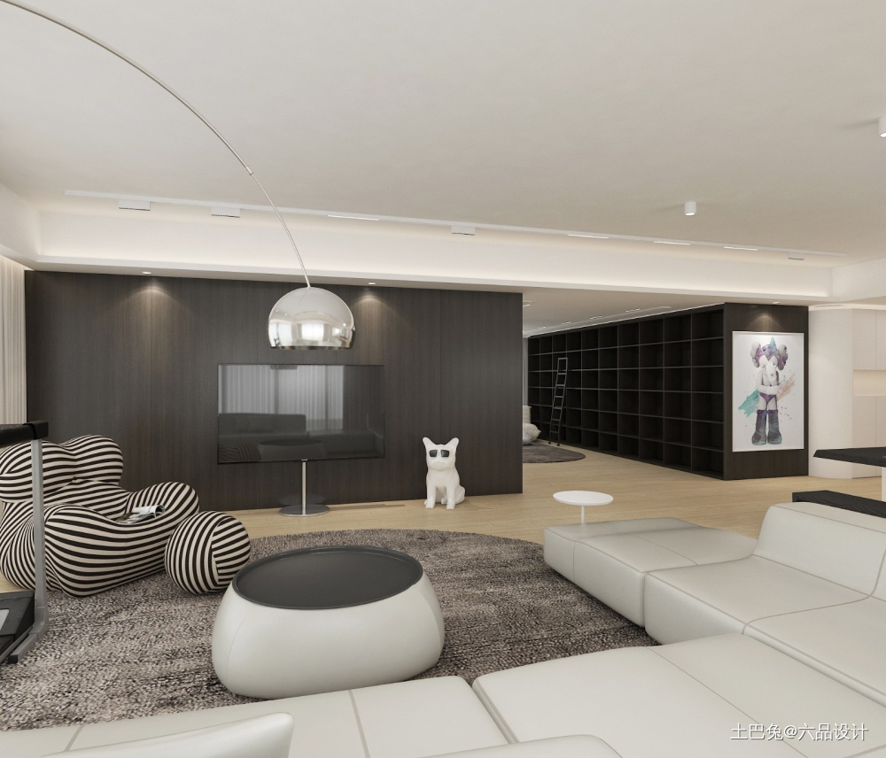 用白色玩出时尚感住宅空间现代简约客厅设计图片赏析