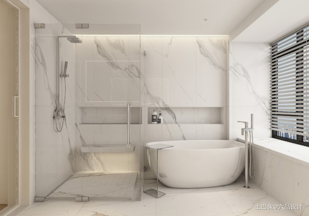 用白色玩出时尚感住宅空间现代简约卫生间设计图片赏析