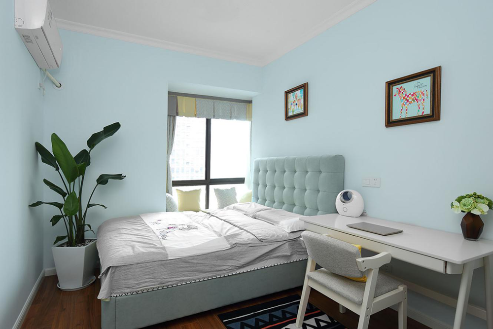 卧室木地板1装修效果图重庆龙湖春森彼岸两居美式设计案美式卧室设计图片赏析