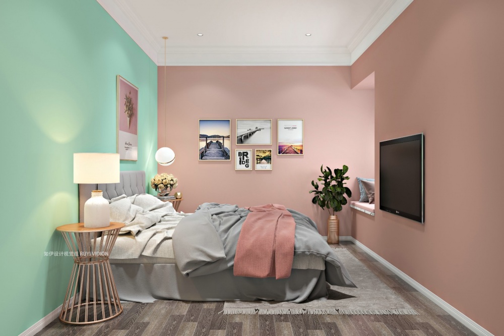 卧室4装修效果图美式别墅设计丨如伊视觉（6）美式卧室设计图片赏析