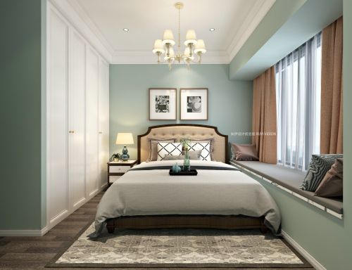 卧室窗帘1装修效果图美式别墅设计丨如伊视觉（6）