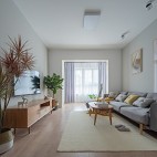 70平米现代简约—客厅设计图
