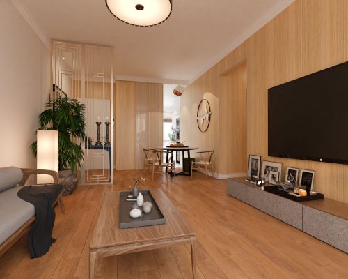 客厅木地板3装修效果图王先生住宅设计